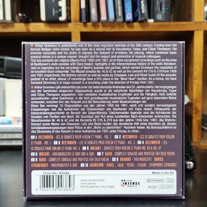 [BUNJANG] Arthur Grumiaux "Milestones of a Legend" CD 10-Disc Set / 그뤼미오 Arthur Grumiaux CD 10장 세트 (수입)