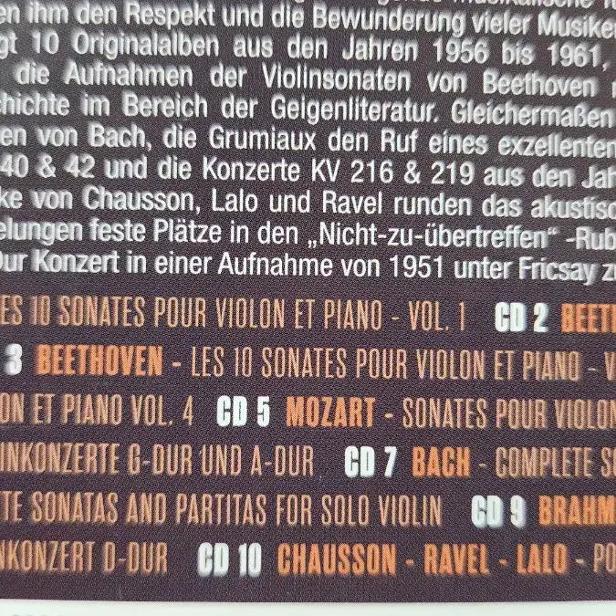 [BUNJANG] Arthur Grumiaux "Milestones of a Legend" CD 10-Disc Set / 그뤼미오 Arthur Grumiaux CD 10장 세트 (수입)