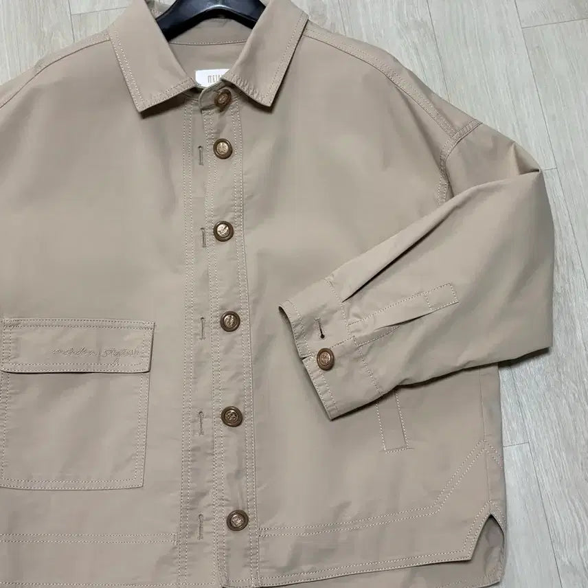 [BUNJANG] Melborne Beige Jacket (Free Size) / 멜본 베이지색 프리사이즈 (90-100)자켓