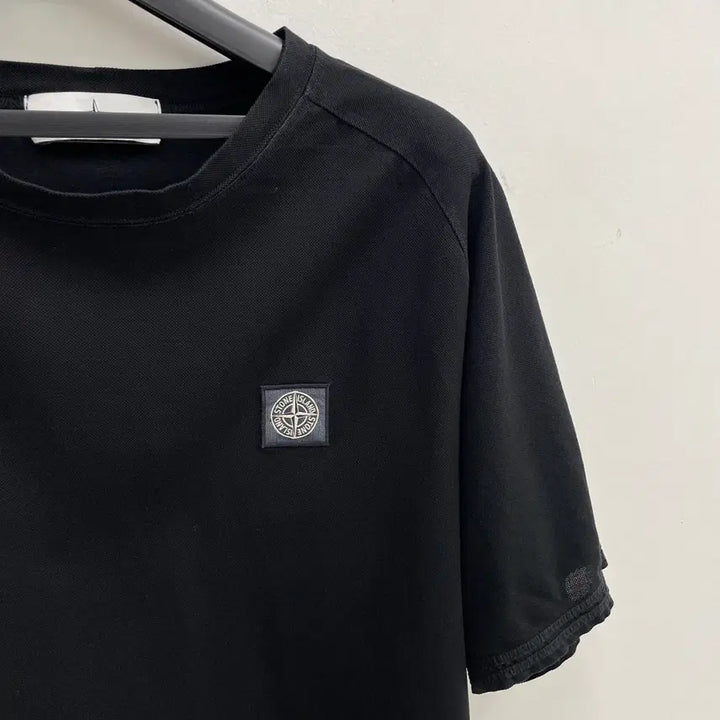 [BUNJANG] Stone Island XL Black Cotton Patch T-shirt / 스톤 아일랜드 xl 와펜 패치 블랙 코튼 반팔 저지 티셔츠