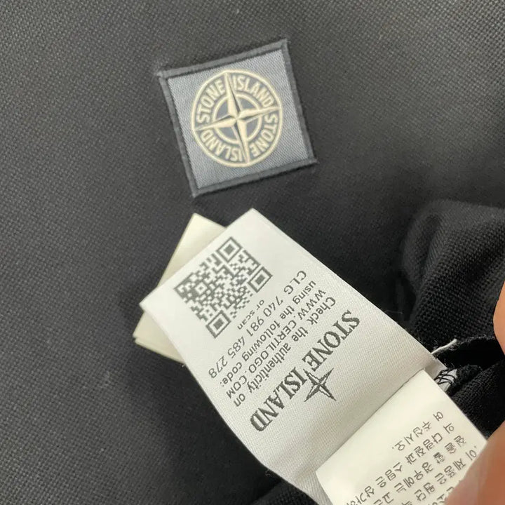 [BUNJANG] Stone Island XL Black Cotton Patch T-shirt / 스톤 아일랜드 xl 와펜 패치 블랙 코튼 반팔 저지 티셔츠