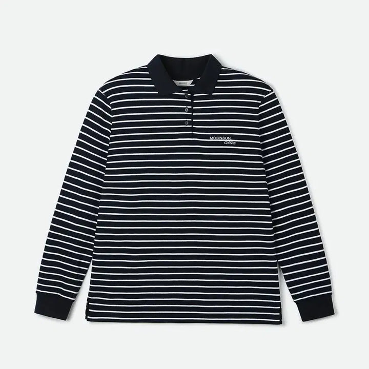 [SOLD OUT] 문선 스트라이프 PK 티셔츠 네이비 S