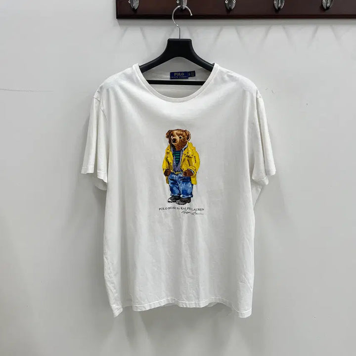 [BUNJANG] Polo Ralph Lauren Bear Logo White T-shirt / 폴로 랄프로렌 공용xl 베어 로고 화이트 반팔 티셔츠