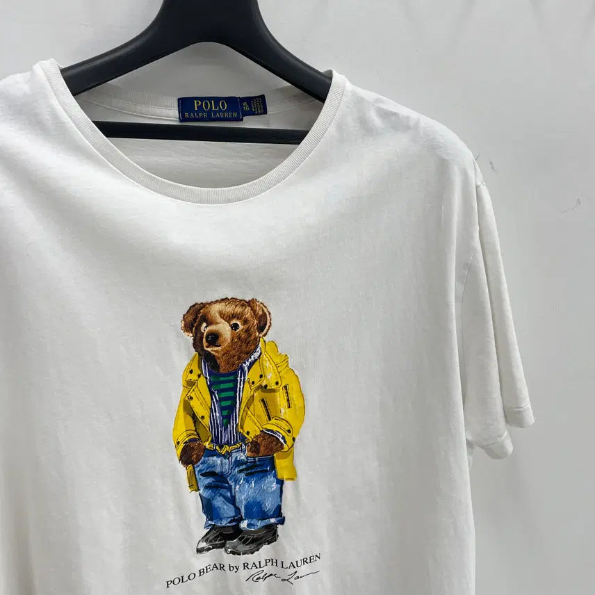 [BUNJANG] Polo Ralph Lauren Bear Logo White T-shirt / 폴로 랄프로렌 공용xl 베어 로고 화이트 반팔 티셔츠