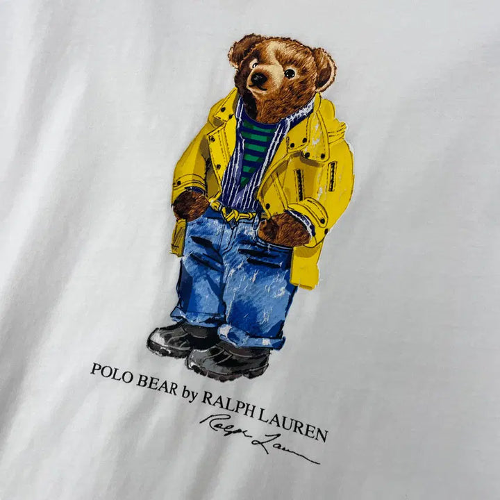 [BUNJANG] Polo Ralph Lauren Bear Logo White T-shirt / 폴로 랄프로렌 공용xl 베어 로고 화이트 반팔 티셔츠