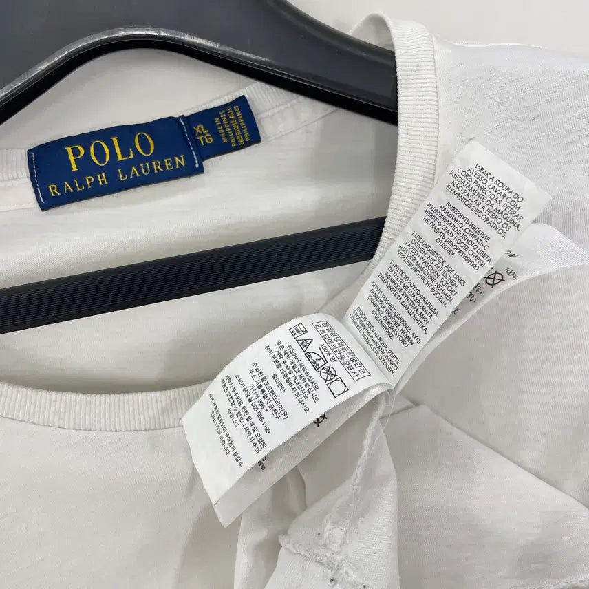 [BUNJANG] Polo Ralph Lauren Bear Logo White T-shirt / 폴로 랄프로렌 공용xl 베어 로고 화이트 반팔 티셔츠