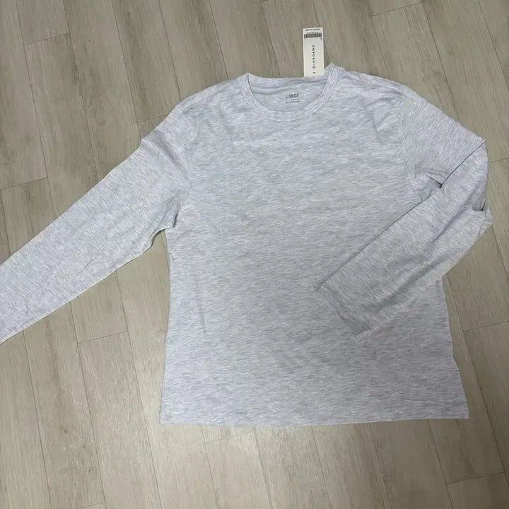 [BUNJANG] Giordano Round Neck Long Sleeve T-shirt - Gray / (새상품) 지오다노 라운드넥 긴팔 티셔츠 L 그레이