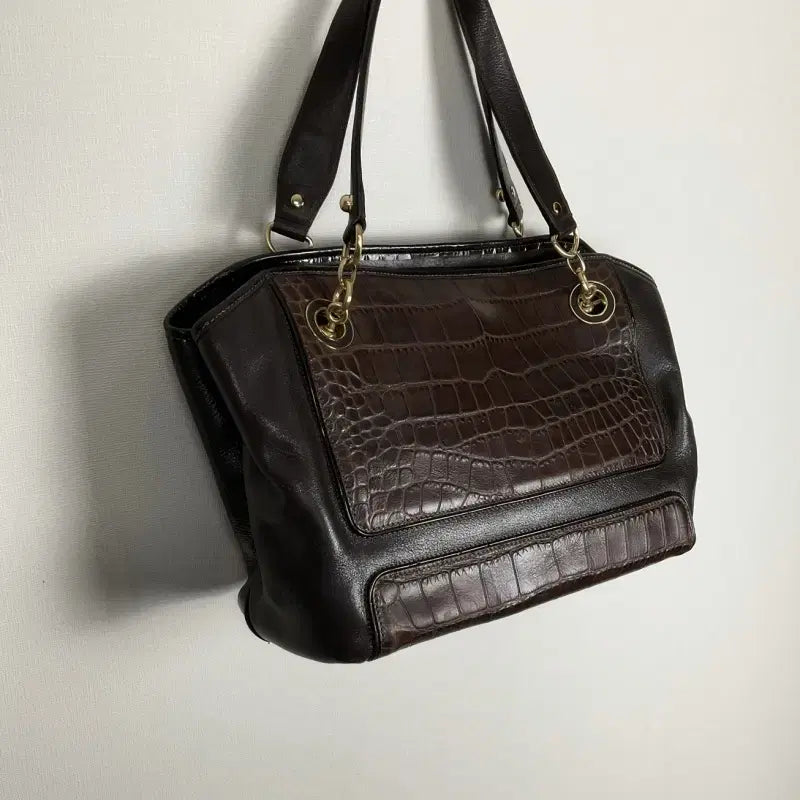 [BUNJANG] Daks Crocodile Leather Shoulder Bag / 닥스/악어 가죽 숄더백 여성 가방/라덴