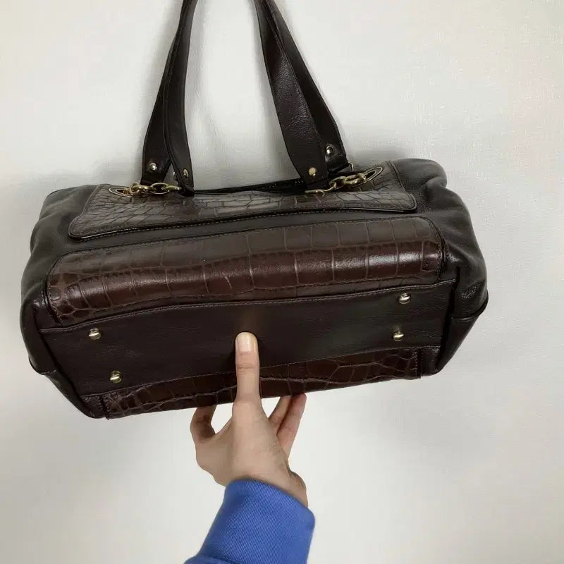 [BUNJANG] Daks Crocodile Leather Shoulder Bag / 닥스/악어 가죽 숄더백 여성 가방/라덴