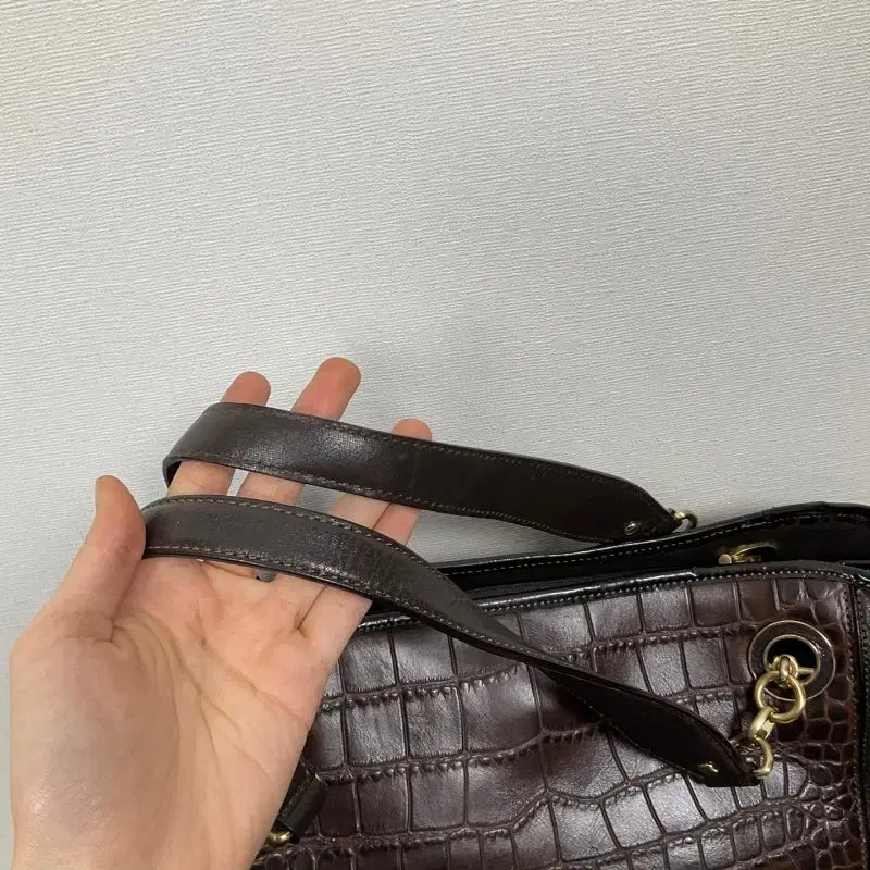 [BUNJANG] Daks Crocodile Leather Shoulder Bag / 닥스/악어 가죽 숄더백 여성 가방/라덴