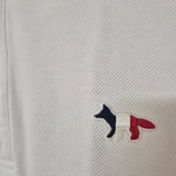 [BUNJANG] Maison Kitsune White Short Sleeve Polo Shirt (XL) / 메종키츠네 화이트 반팔 폴로티 xl