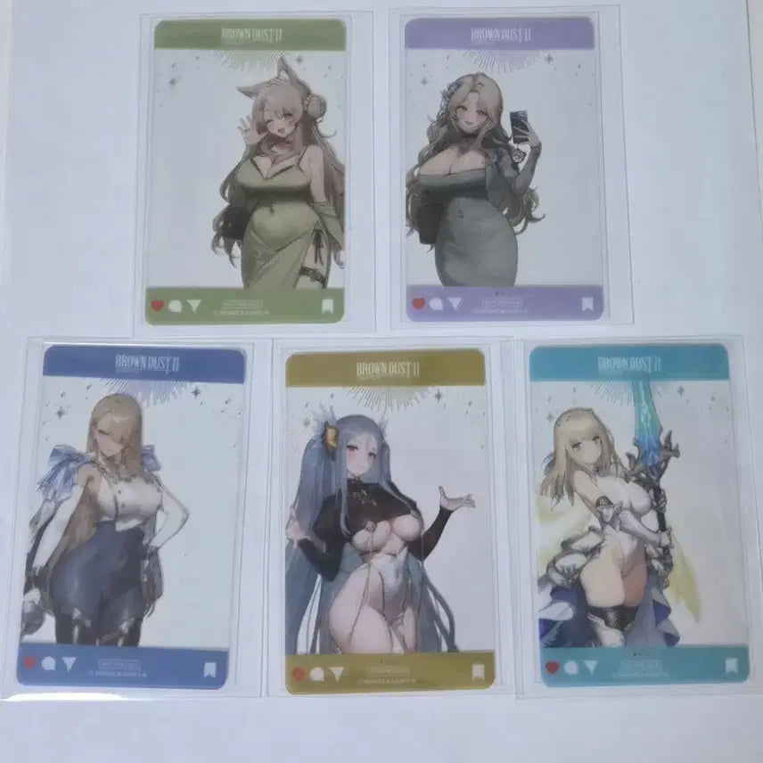 [SOLD OUT] 브라운더스트2 로콜라보 동탄티르+동탄다리엔 등 투명포카 5장일괄