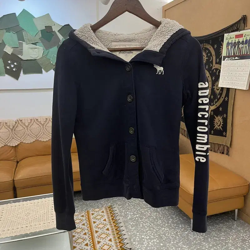 [BUNJANG] Abercrombie Y2K Vintage Fitted Button Hooded Zip-up XL / 아베크롬비 Y2K 빈티지 대장급 딱붙핏 버튼 후드집업 XL C11057