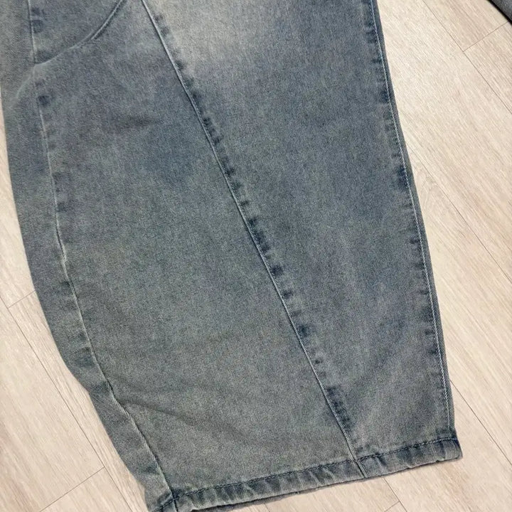 [BUNJANG] Vintage Washed Balloon Fit Denim Pants / 벌룬핏 빈티지 워싱 데님 팬츠 L-XL