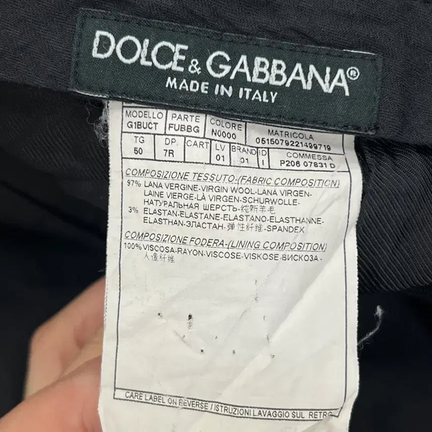 [BUNJANG] D&amp;G Dolce&amp;Gabbana Black Virgin Wool Slacks Pants / D&amp;G 돌체앤가바나 블랙 버진울 슬랙스 팬츠 50