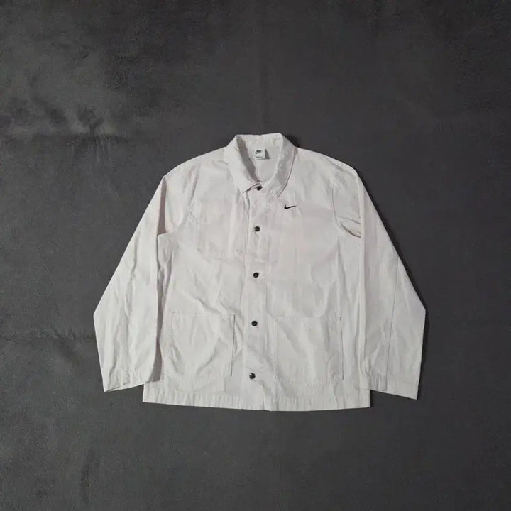 [BUNJANG] Nike Life Unlined Chore Work Jacket - White / 나이키 라이프 언라인드 초어 워크 자켓 L 100 화이트