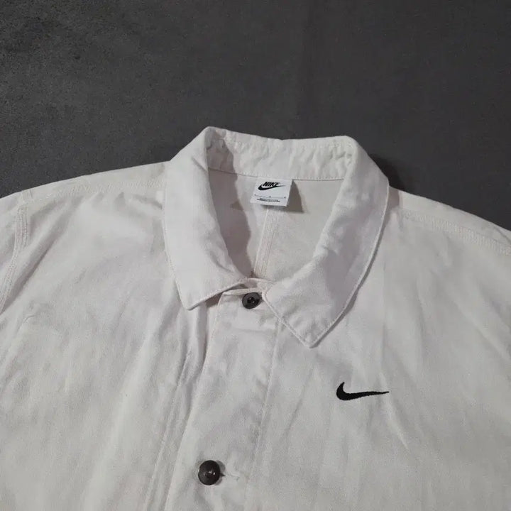 [BUNJANG] Nike Life Unlined Chore Work Jacket - White / 나이키 라이프 언라인드 초어 워크 자켓 L 100 화이트