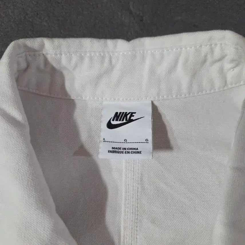 [BUNJANG] Nike Life Unlined Chore Work Jacket - White / 나이키 라이프 언라인드 초어 워크 자켓 L 100 화이트