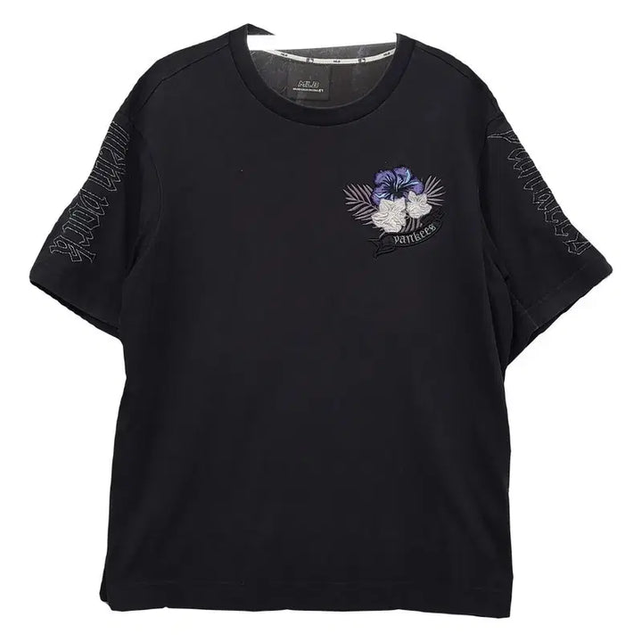 [BUNJANG] MLB Yankees Black Logo T-shirt / 엠엘비 블랙 로고 반팔티 85
