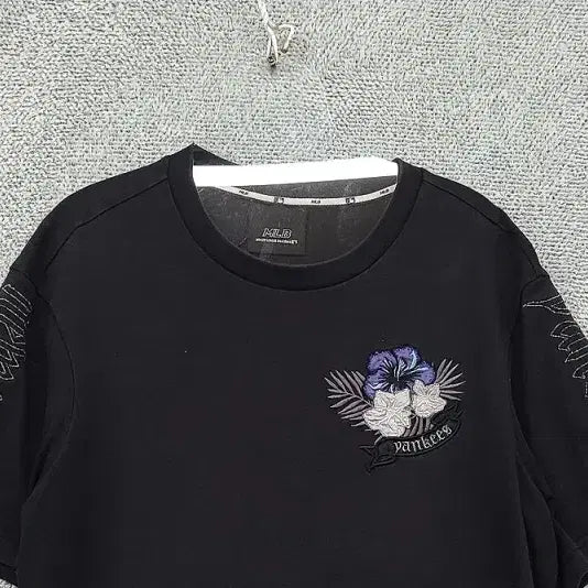 [BUNJANG] MLB Yankees Black Logo T-shirt / 엠엘비 블랙 로고 반팔티 85