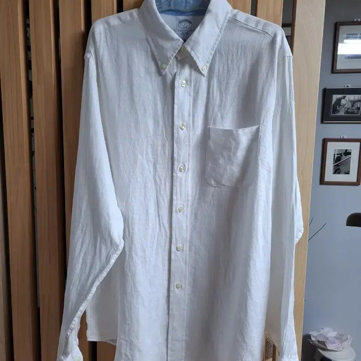 [BUNJANG] Brooks Brothers White Linen Shirt - Men&