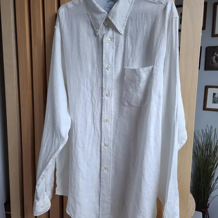 [BUNJANG] Brooks Brothers White Linen Shirt - Men&