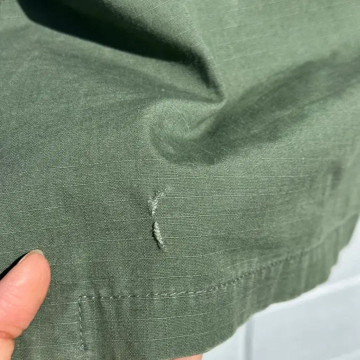[BUNJANG] Nepenthes Khaki Pocket Shirt Dress / 네펜데스 카키 포켓 셔츠원피스