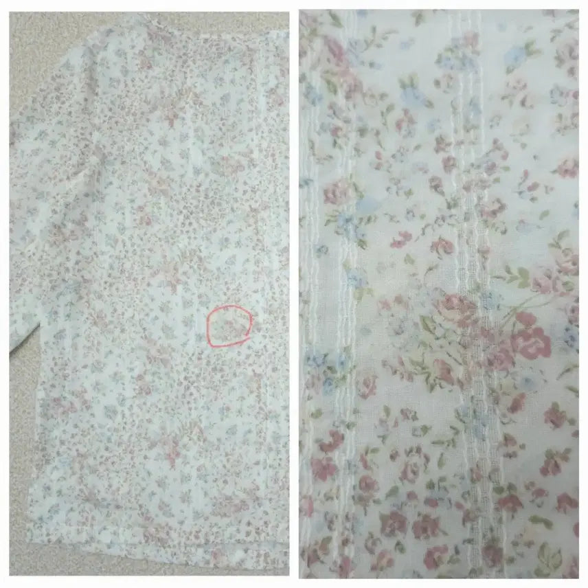 [BUNJANG] ABEND Vintage Floral 7-Part Cotton Blouse / (9/55)일본 ABEND 여성 7부 코튼 블라우스 플라워