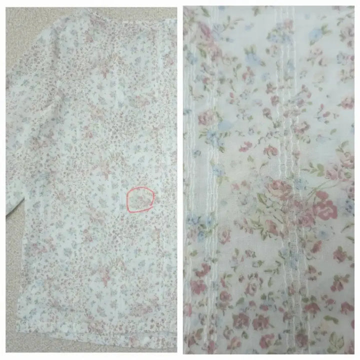 [BUNJANG] ABEND Vintage Floral 7-Part Cotton Blouse / (9/55)일본 ABEND 여성 7부 코튼 블라우스 플라워