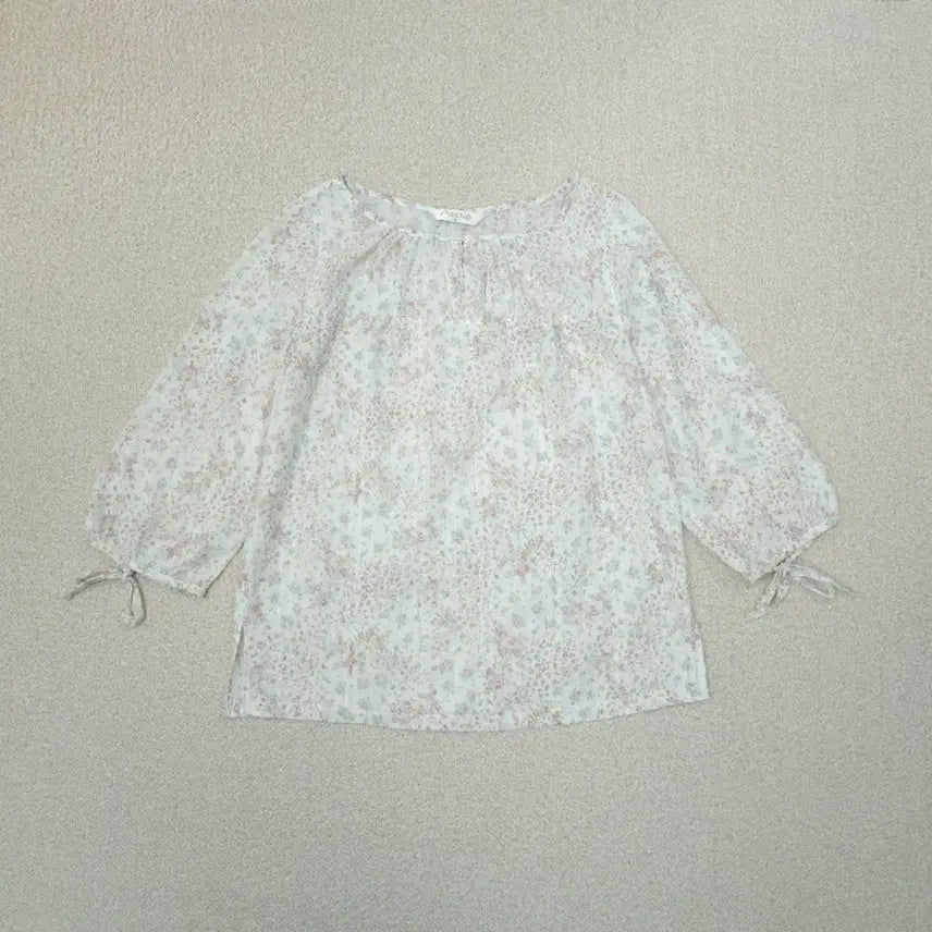 [BUNJANG] ABEND Vintage Floral 7-Part Cotton Blouse / (9/55)일본 ABEND 여성 7부 코튼 블라우스 플라워