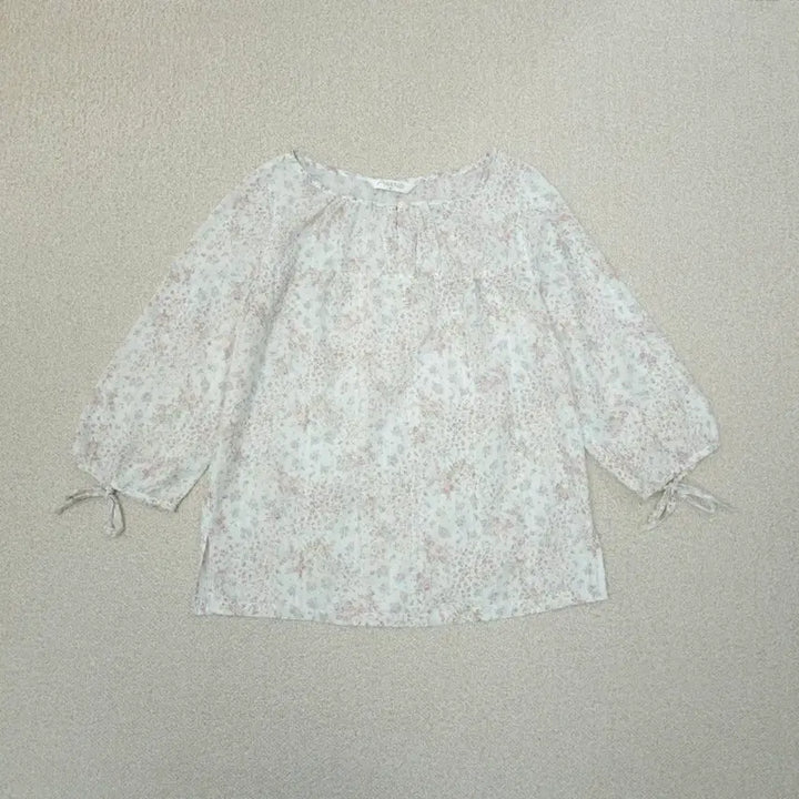 [BUNJANG] ABEND Vintage Floral 7-Part Cotton Blouse / (9/55)일본 ABEND 여성 7부 코튼 블라우스 플라워
