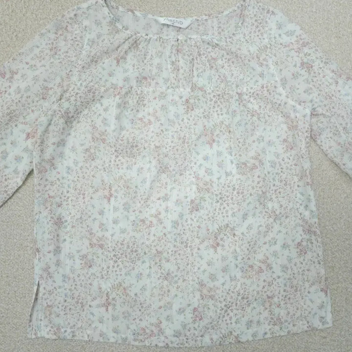 [BUNJANG] ABEND Vintage Floral 7-Part Cotton Blouse / (9/55)일본 ABEND 여성 7부 코튼 블라우스 플라워