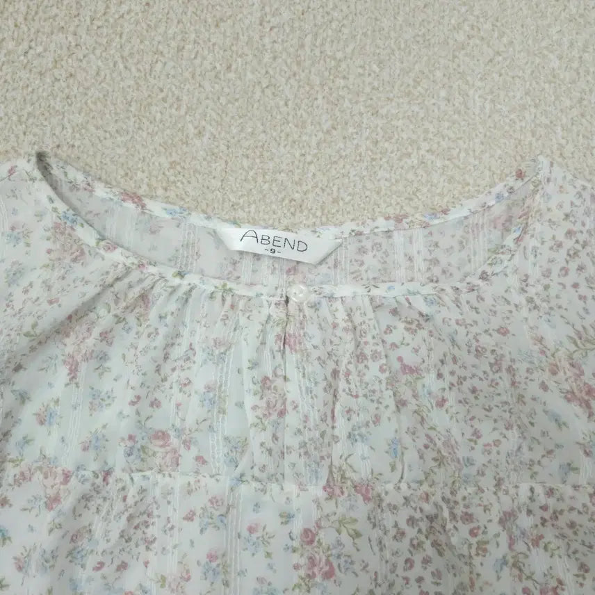 [BUNJANG] ABEND Vintage Floral 7-Part Cotton Blouse / (9/55)일본 ABEND 여성 7부 코튼 블라우스 플라워