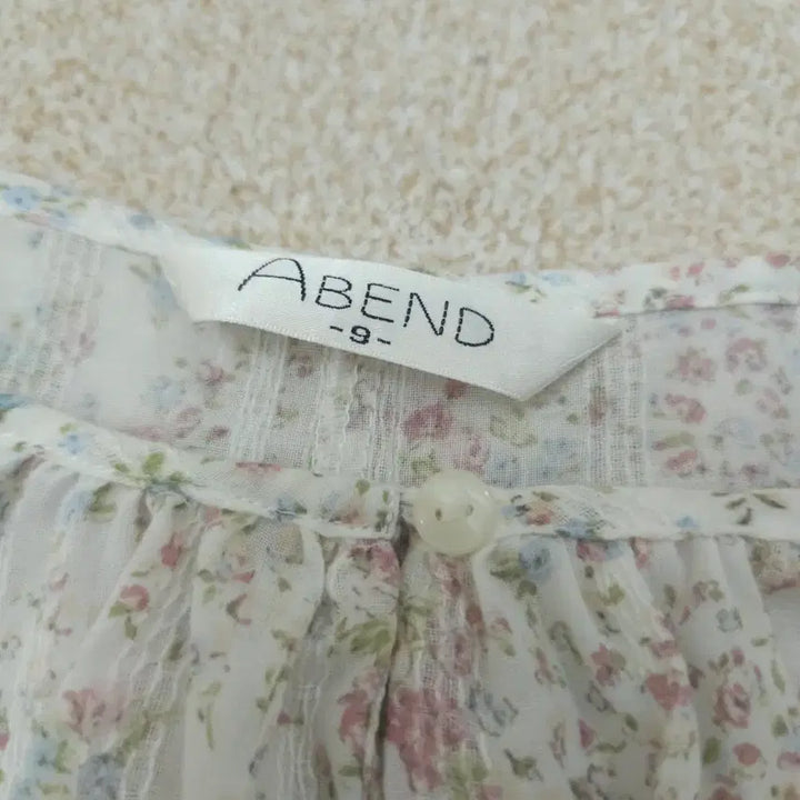 [BUNJANG] ABEND Vintage Floral 7-Part Cotton Blouse / (9/55)일본 ABEND 여성 7부 코튼 블라우스 플라워