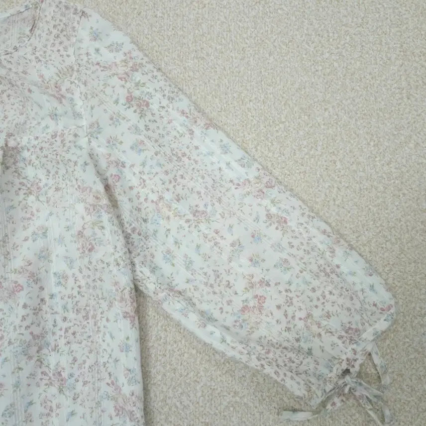 [BUNJANG] ABEND Vintage Floral 7-Part Cotton Blouse / (9/55)일본 ABEND 여성 7부 코튼 블라우스 플라워