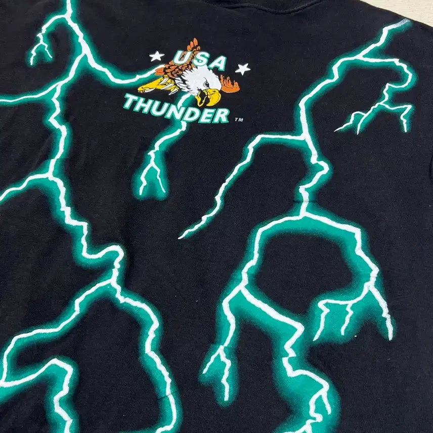 [BUNJANG] USA Thunder Yellowstone Indian Print T-Shirt / 90s USA썬더 인디언 옐로우스톤 티셔츠 XL사이즈