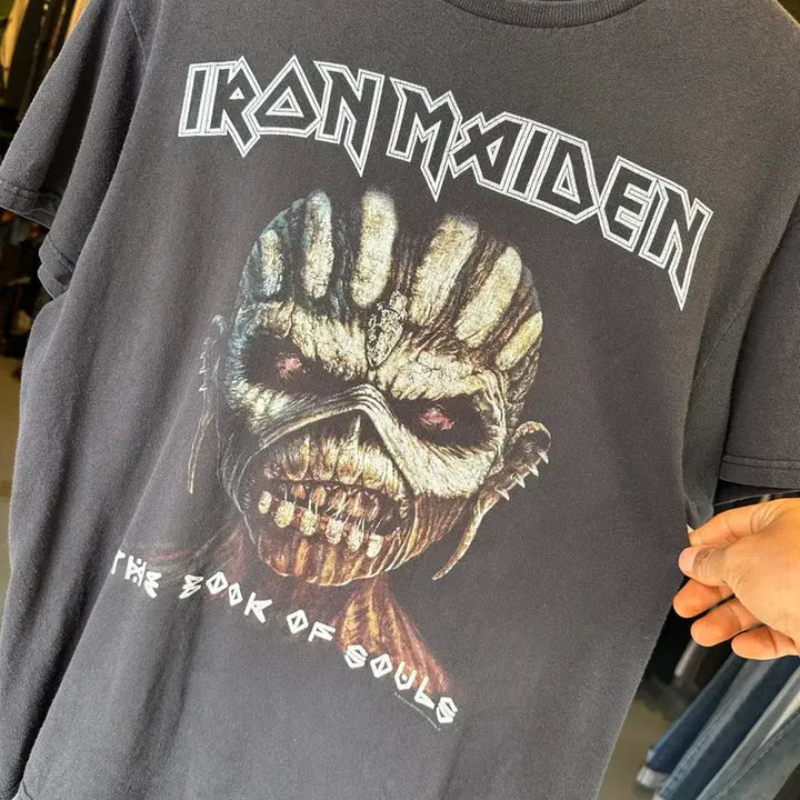 [BUNJANG] Iron Maiden Vintage Printed T-Shirt / [95-100]아이언 메이든 락밴드 프린팅 티셔츠