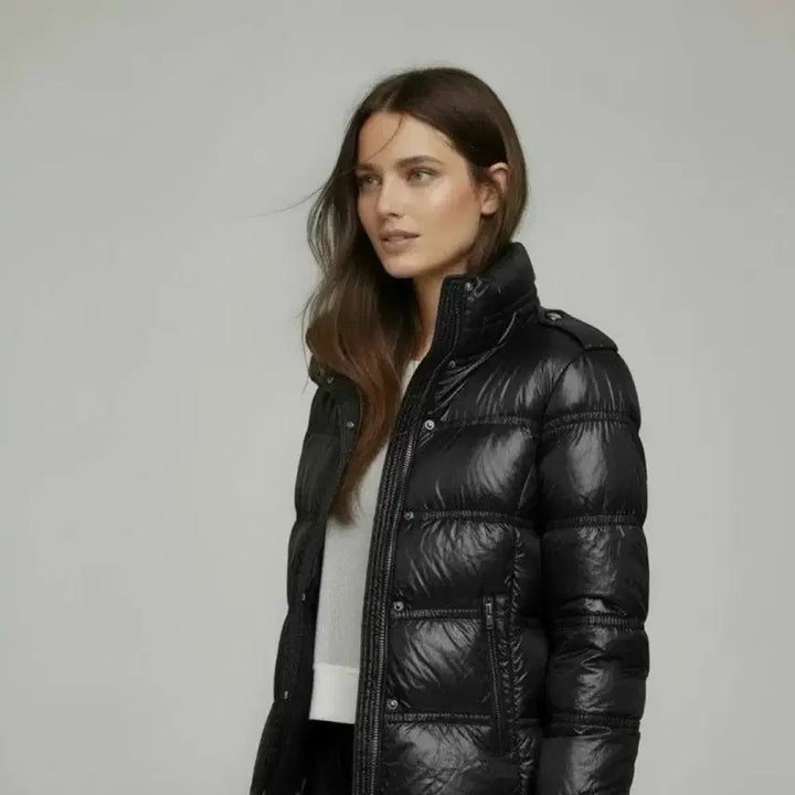 [BUNJANG] Burberry Shirred Shoulder Goose Down Padded Jumper / S/ 버버리 셔링 견장 구스다운 패딩점퍼
