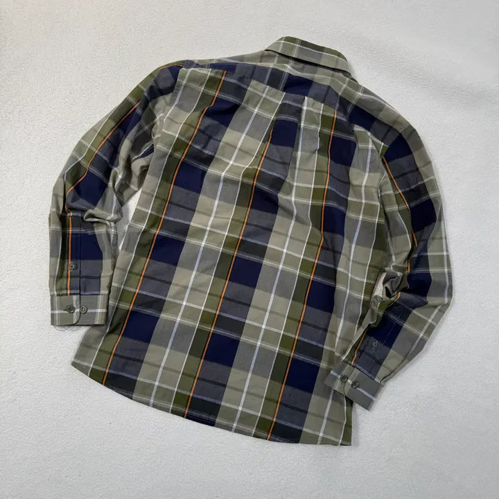 [BUNJANG] Kolon Checkered Long Sleeve Shirt / 95 코오롱 체크 긴팔 셔츠 0423T