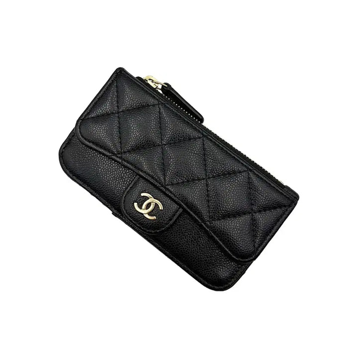 [SOLD OUT] 샤넬 Chanel AP0767 블랙 클래식 캐비어 지퍼 카드지갑