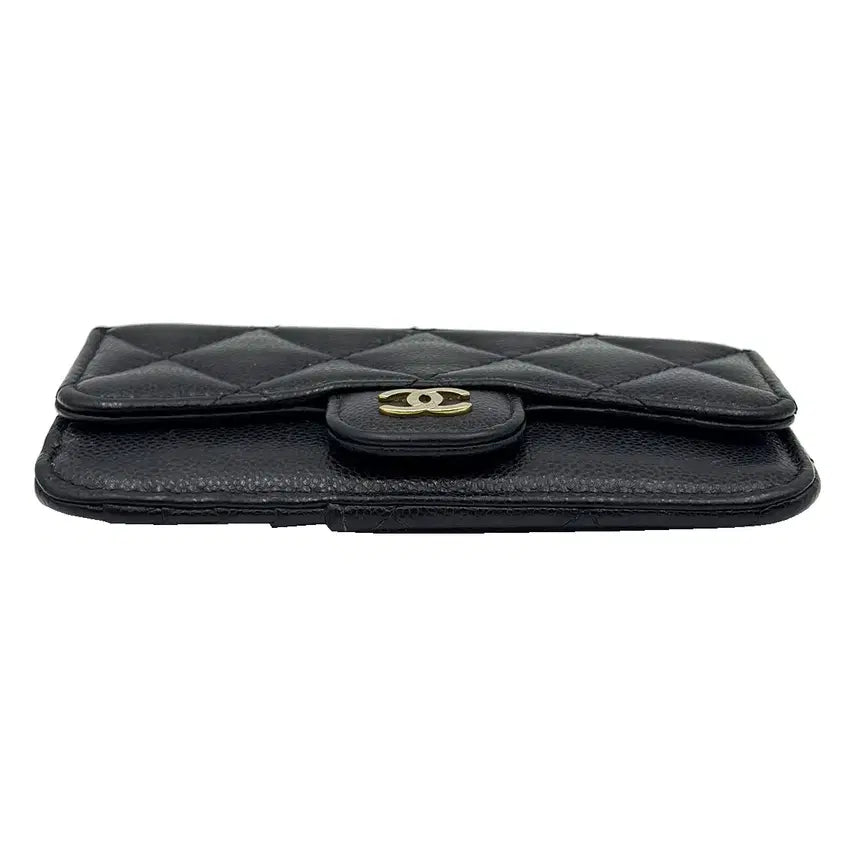 [SOLD OUT] 샤넬 Chanel AP0767 블랙 클래식 캐비어 지퍼 카드지갑