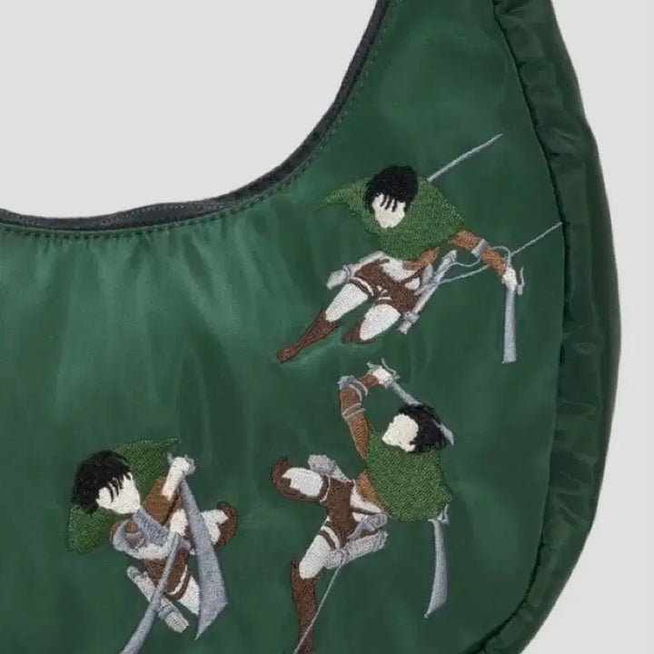 [BUNJANG] Graniph Attack on Titan Levi Shoulder Bag (Sealed) / 진격의 거인 x graniph 콜라보 리바이 숄더백