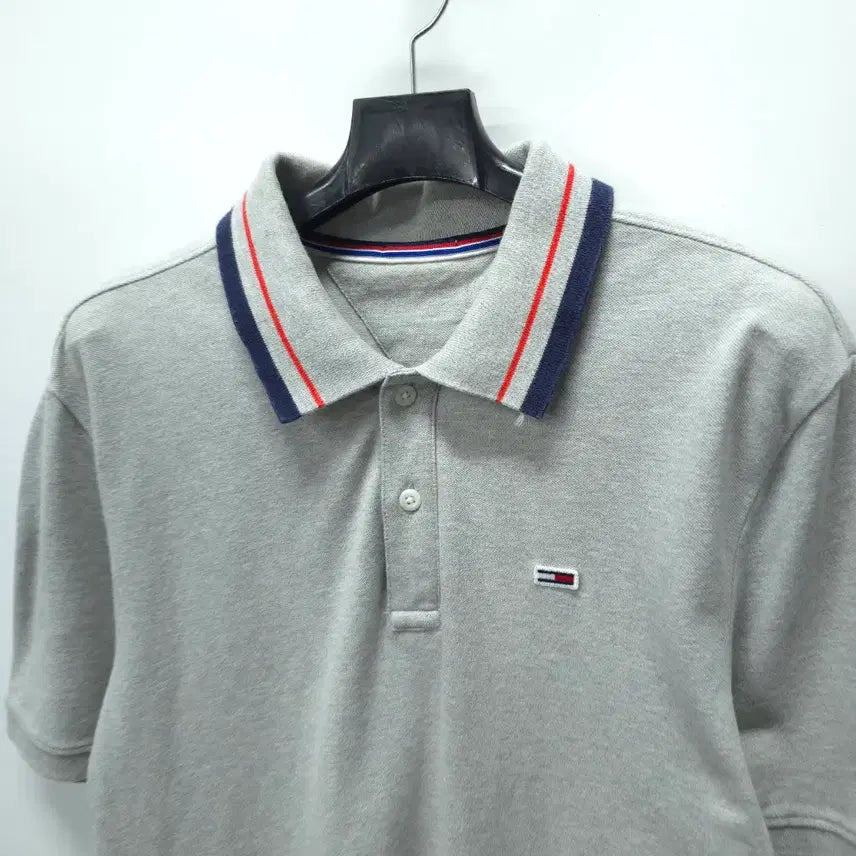 [BUNJANG] Tommy Jeans Mini Logo Polo Shirt (95-100) / 타미진스 코튼스판 미니로고 카라반팔 (95~100)
