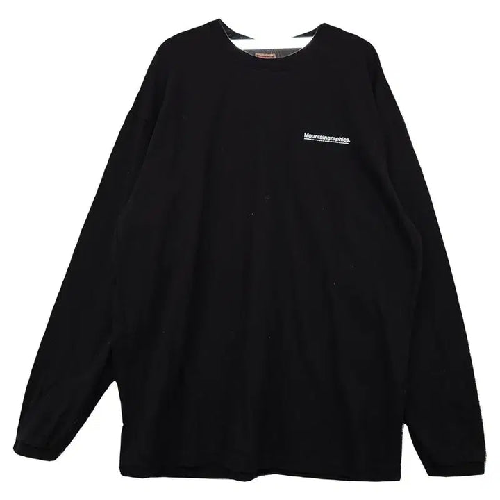 [BUNJANG] Fluke Black Printing Long Sleeve T-shirt (XL) / 플루크 블랙 프린팅 긴팔티 XL