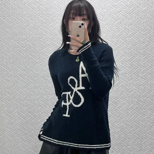 [BUNJANG] Abercrombie &amp; Fitch Retro Y2K Knit Top / 아베크롬비 올드스쿨 레트로 Y2K 여리핏 니트 90 C11059