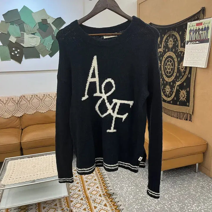 [BUNJANG] Abercrombie &amp; Fitch Retro Y2K Knit Top / 아베크롬비 올드스쿨 레트로 Y2K 여리핏 니트 90 C11059