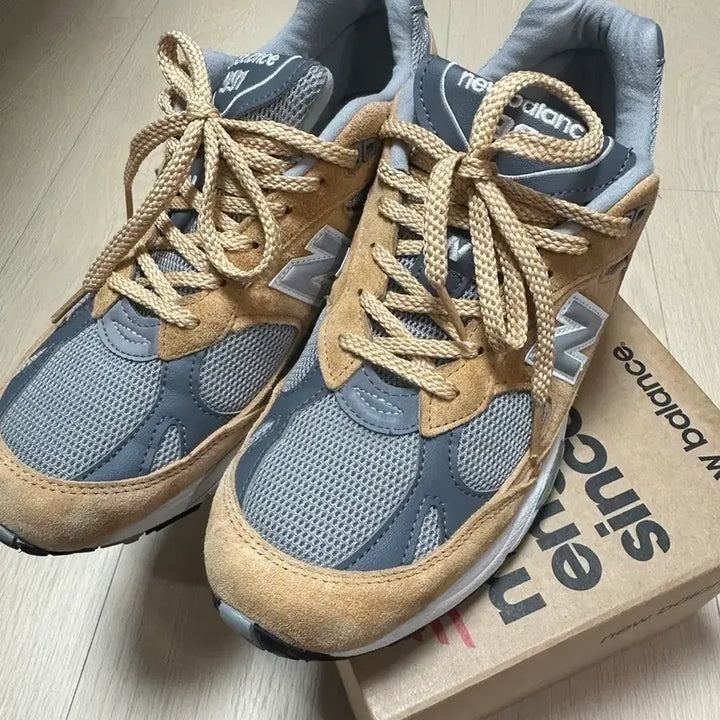 [BUNJANG] New Balance 991 Made in UK Tan Grey Sneakers / 뉴발란스 991 메이드 인 UK 탄 그레이 255