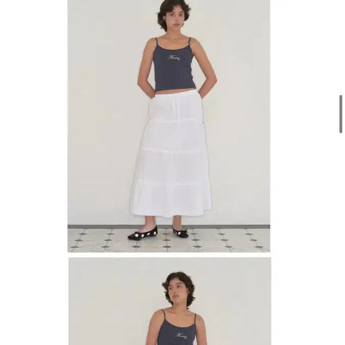 [BUNJANG] 홈바디띵즈 maxi shirring  flare skirt / 홈바디띵즈 maxi shirring  flare skirt