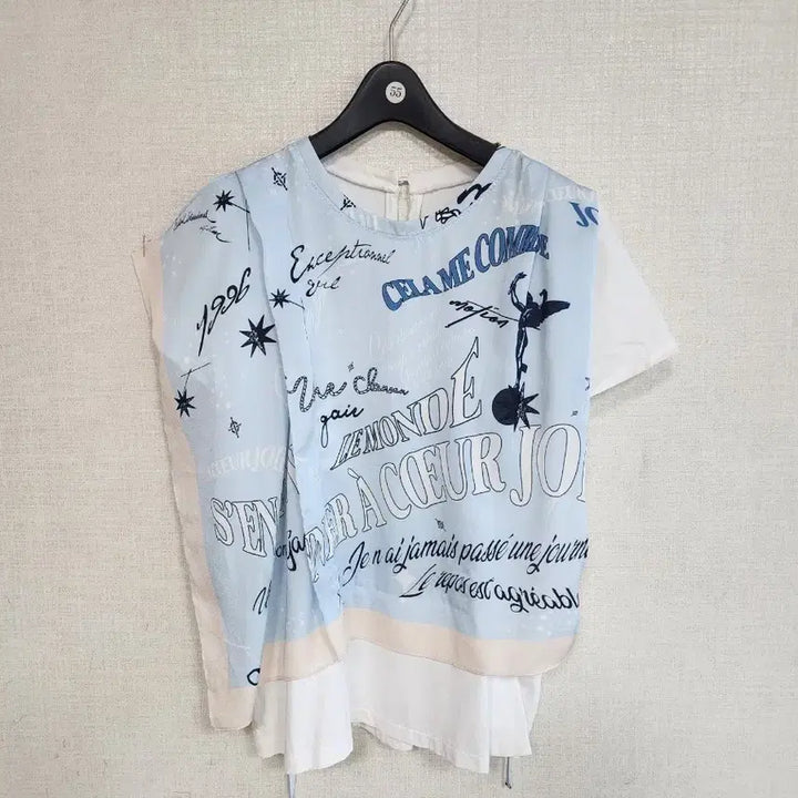 [BUNJANG] Silk Scarf Print Tee / 실크 스카프티셔츠