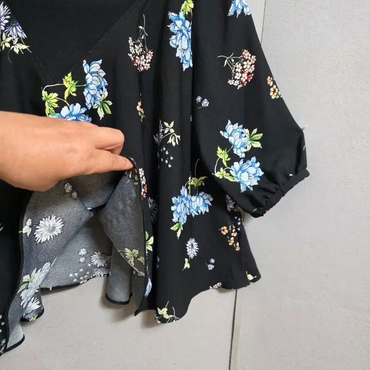 [SOLD OUT] LAP 면배색 블라우스 FF   n4705